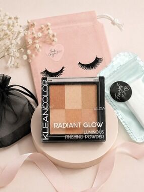 Kleancolor Radiant Glow Luminous Finishing Powder Warm Peach Mosaic
